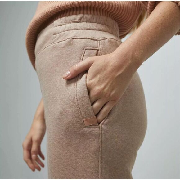 Lunya Restore Double Faced Pants Otium Tan Heather NEW - Picture 3 of 9